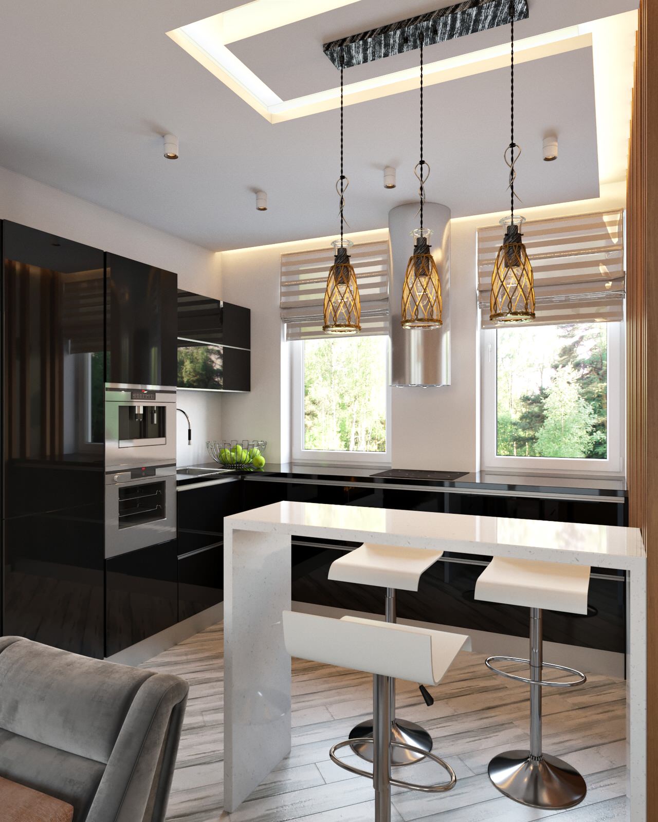 Дизайн проект таун хауса в стиле эко - минимализм