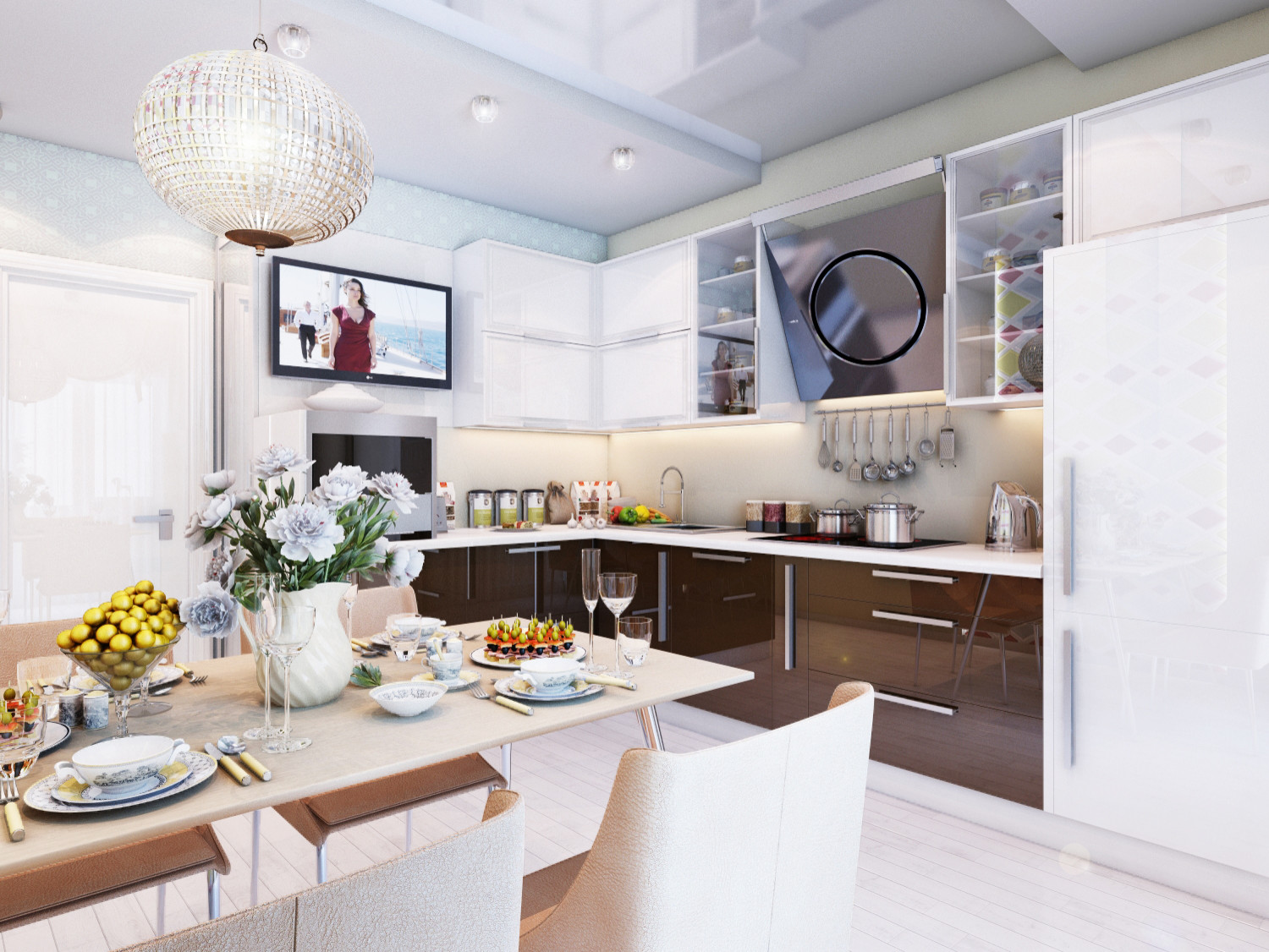 Современный интерьер в смешанном стиле.