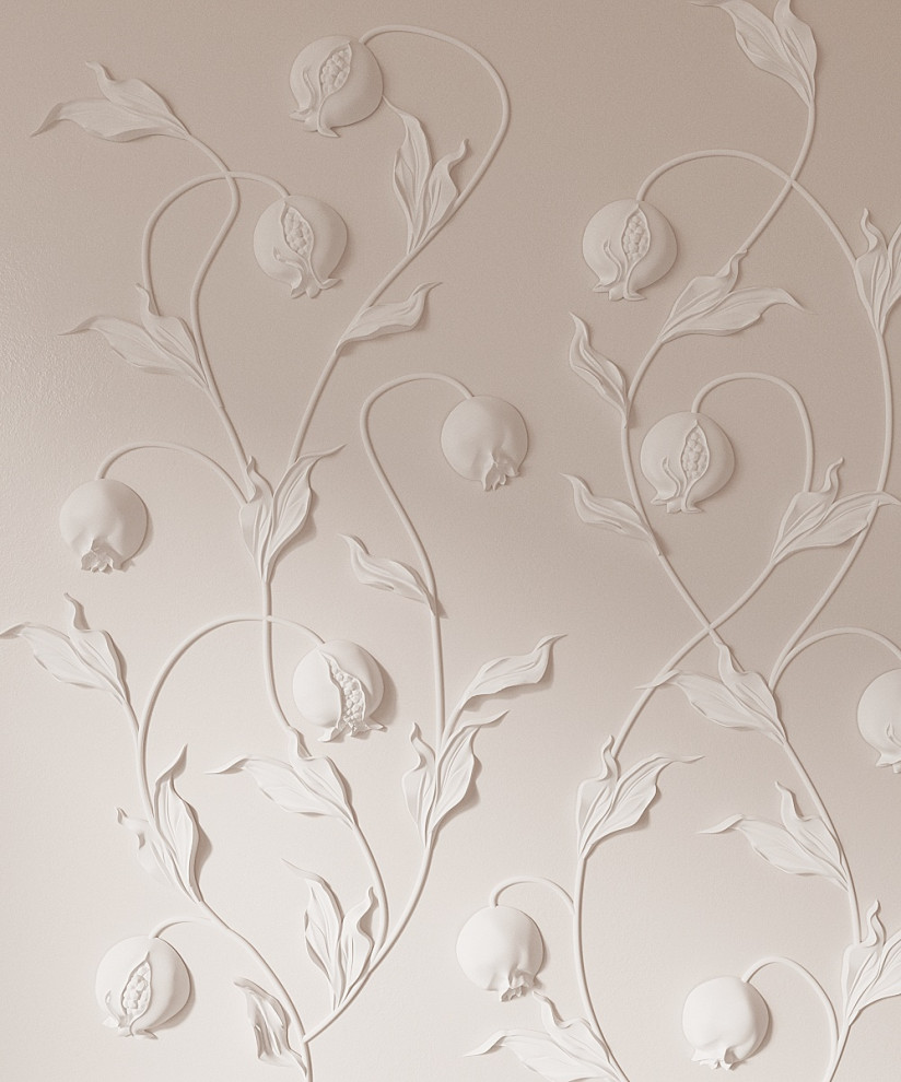 Обложка проекта: Панно Гранаты над изголовьем кровати в спальной комнате