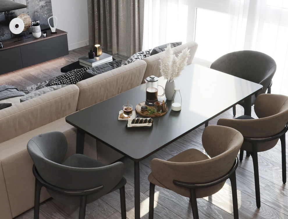 Квартира в спокойной цветовой гамме с нотками брутальности