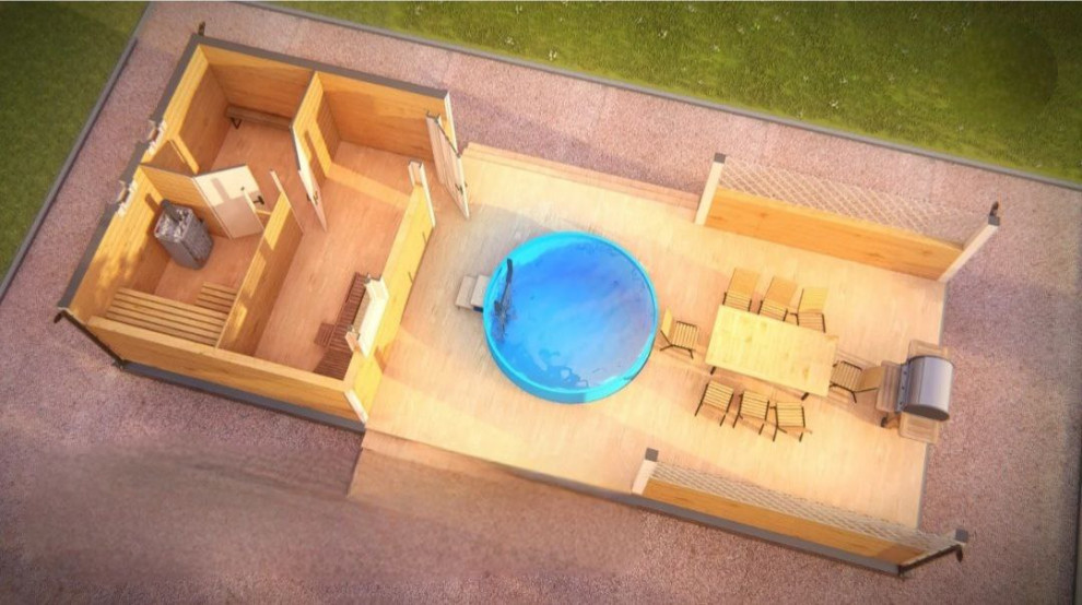 Обложка проекта: Баня с бассейном