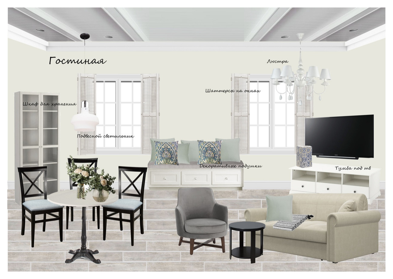 Интерьер дачи в Подмосковье