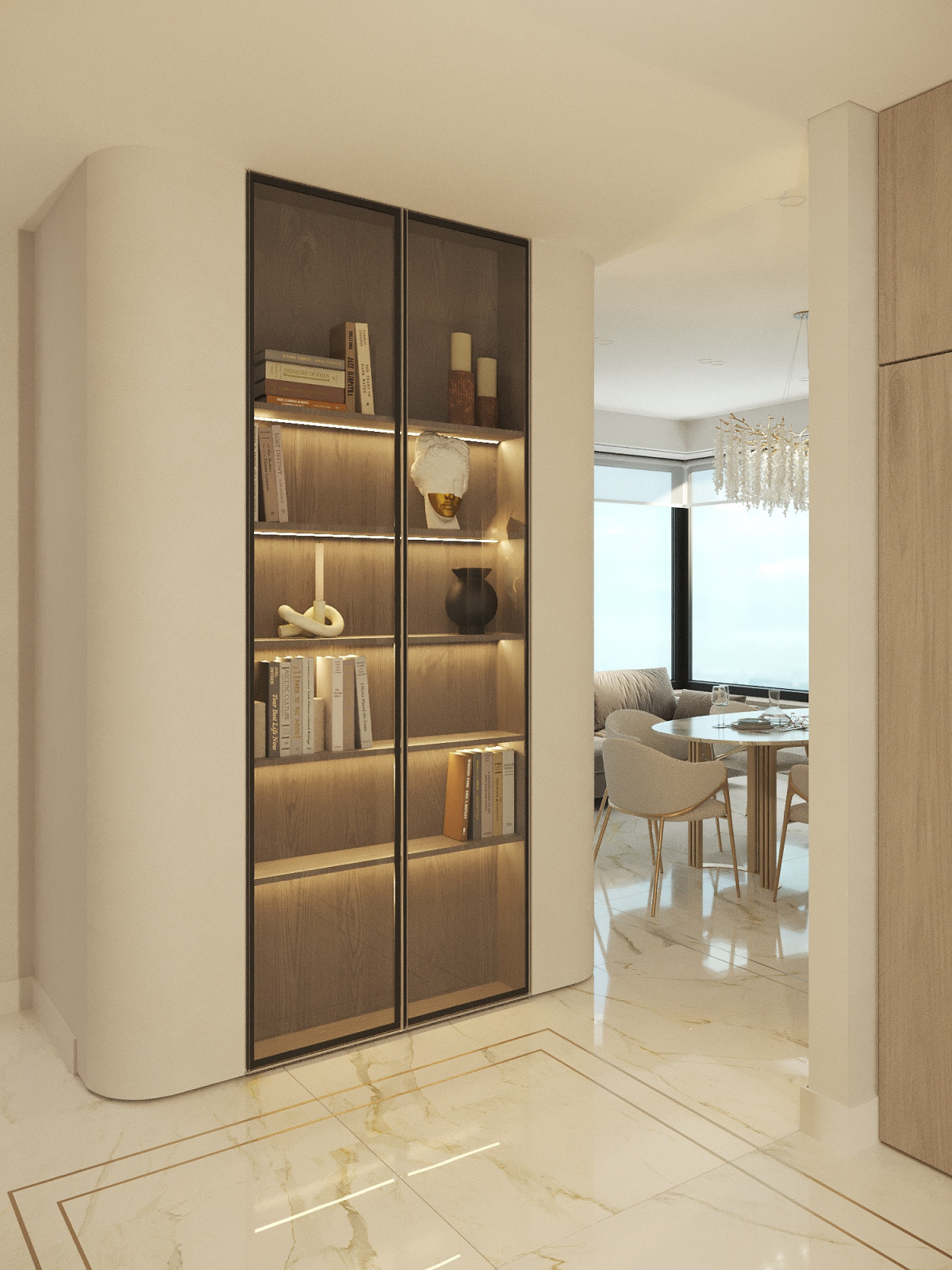 Обложка проекта: Классика в кухне-гостиной