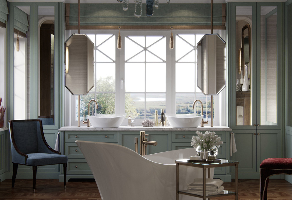 Проект большой ванной комнаты в загородном доме