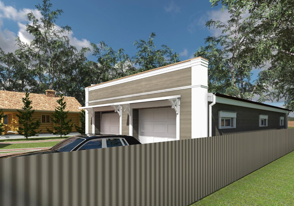 Проект гаража загородного дома.