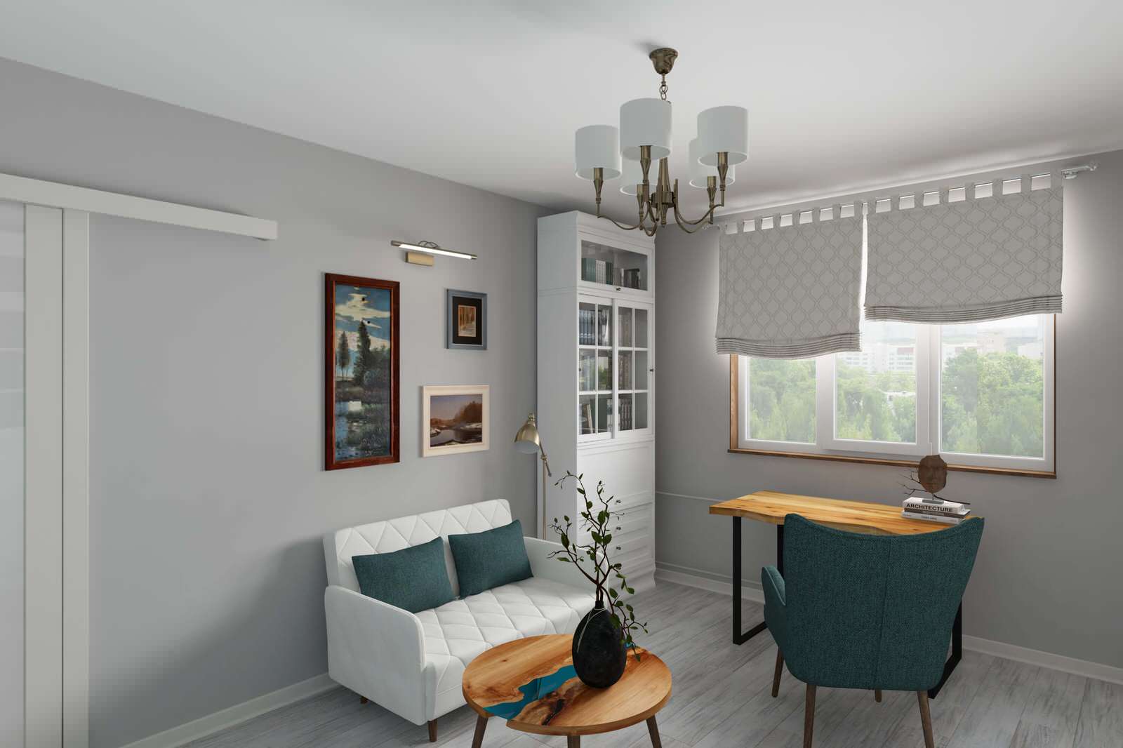 Трехкомнатная квартира 78 м2 в современном стиле, в доме серии П-44