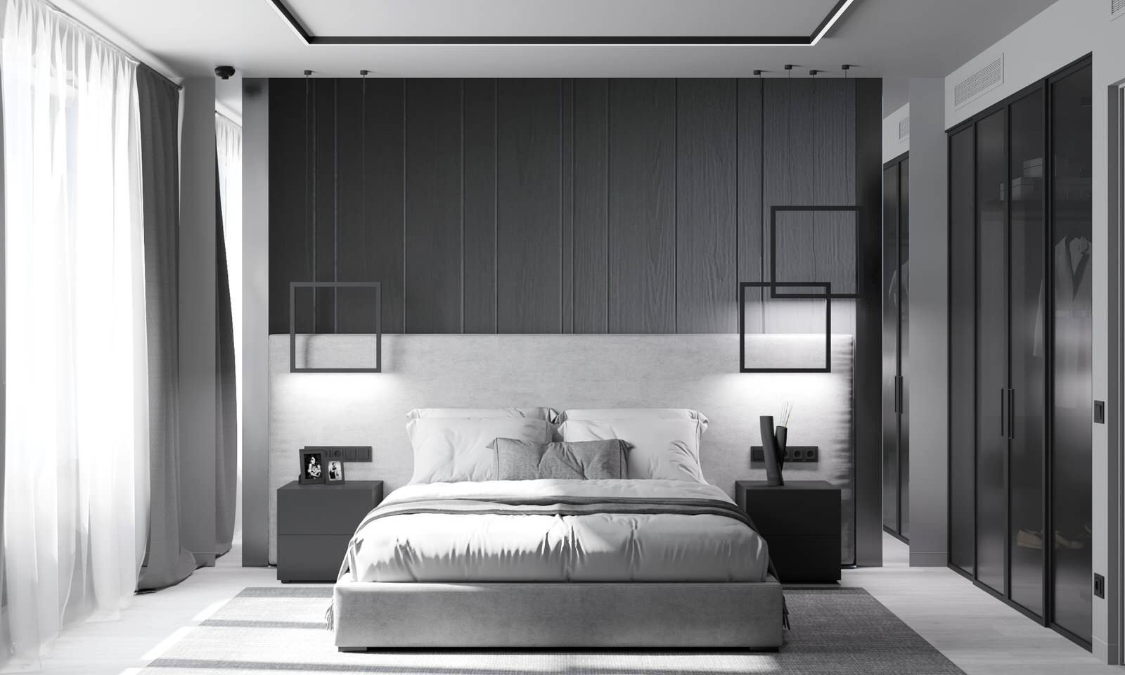 Обложка проекта: Спальня из проекта квартиры в ЖК "THE MID" 80 м2