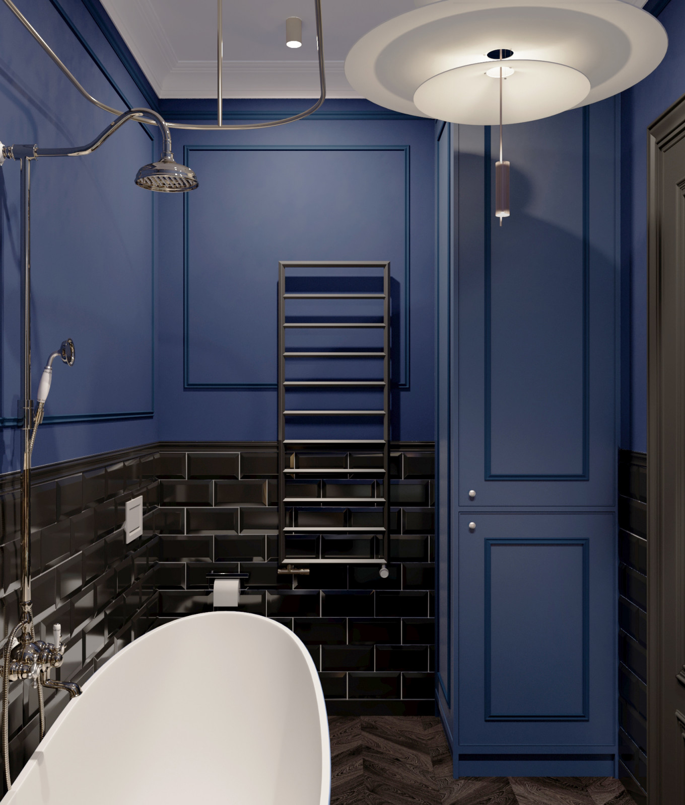 Темная ванная комната