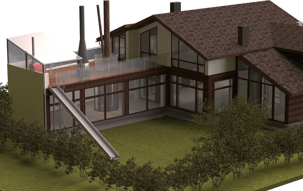 Частная картинная галерея с патио на крыше