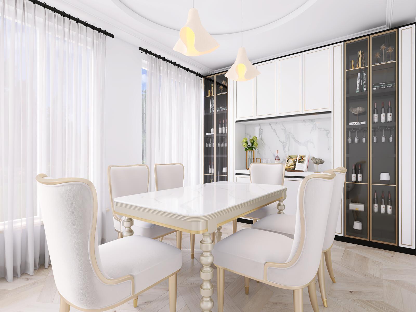 Дом с винтовой лестницей в центре