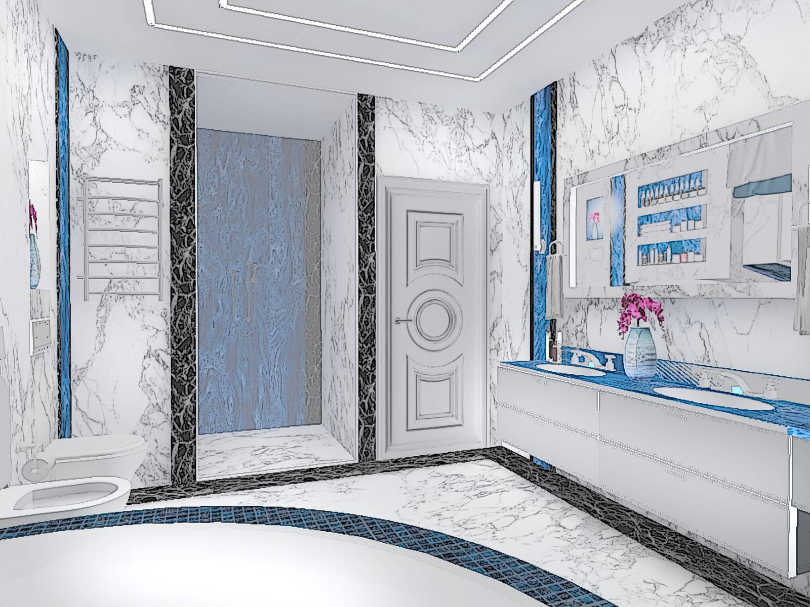 Обложка проекта: Скетчи внутреннего и наружного освещения