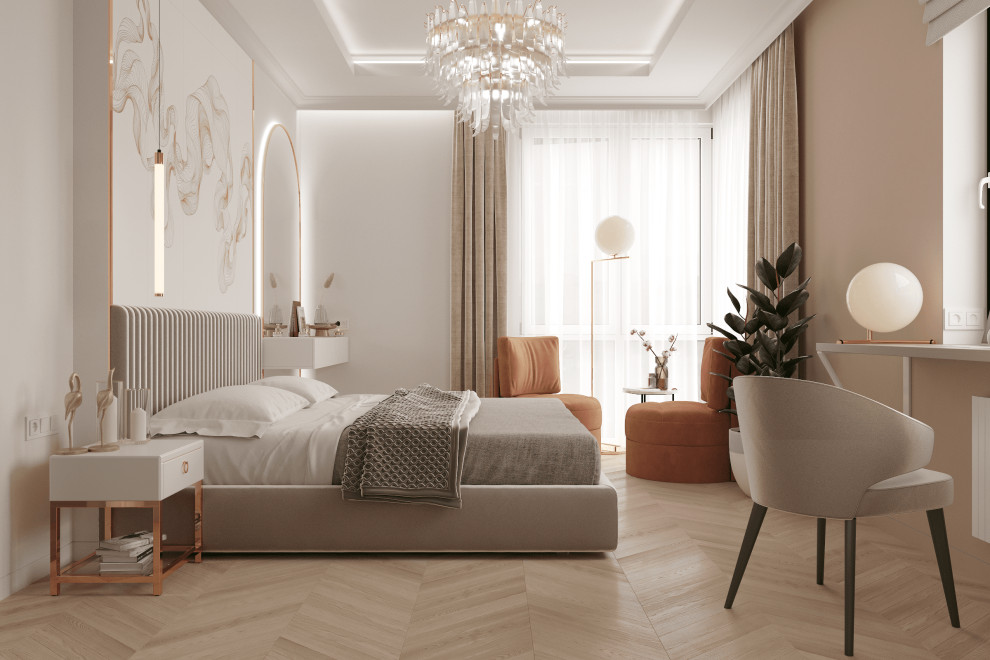 Просторная квартира в нежных оттенках со стильными элементами декора