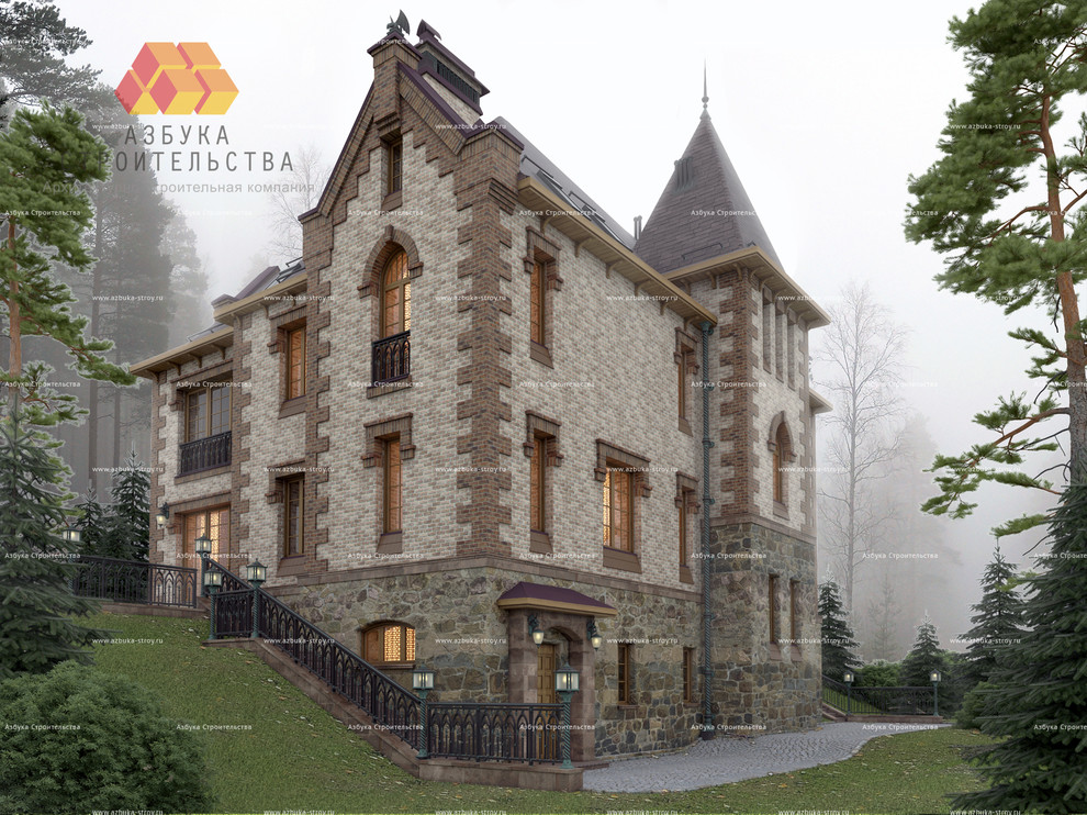 Проект дома в замковом стиле в п. Воейково