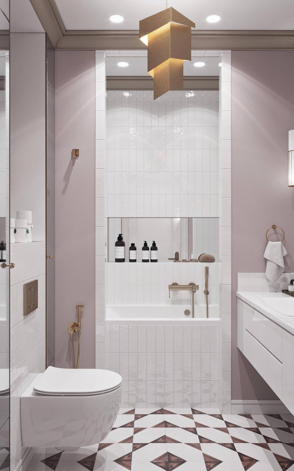 Дизайн интерьера квартиры-студии для современной модной девушки