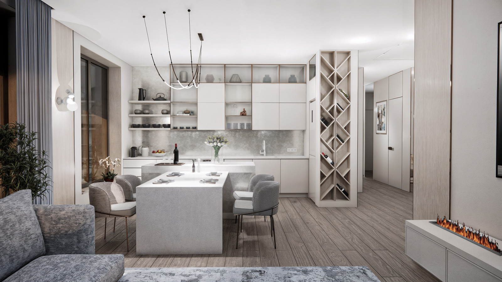 Варианты концепции дизайн-проекта квартиры