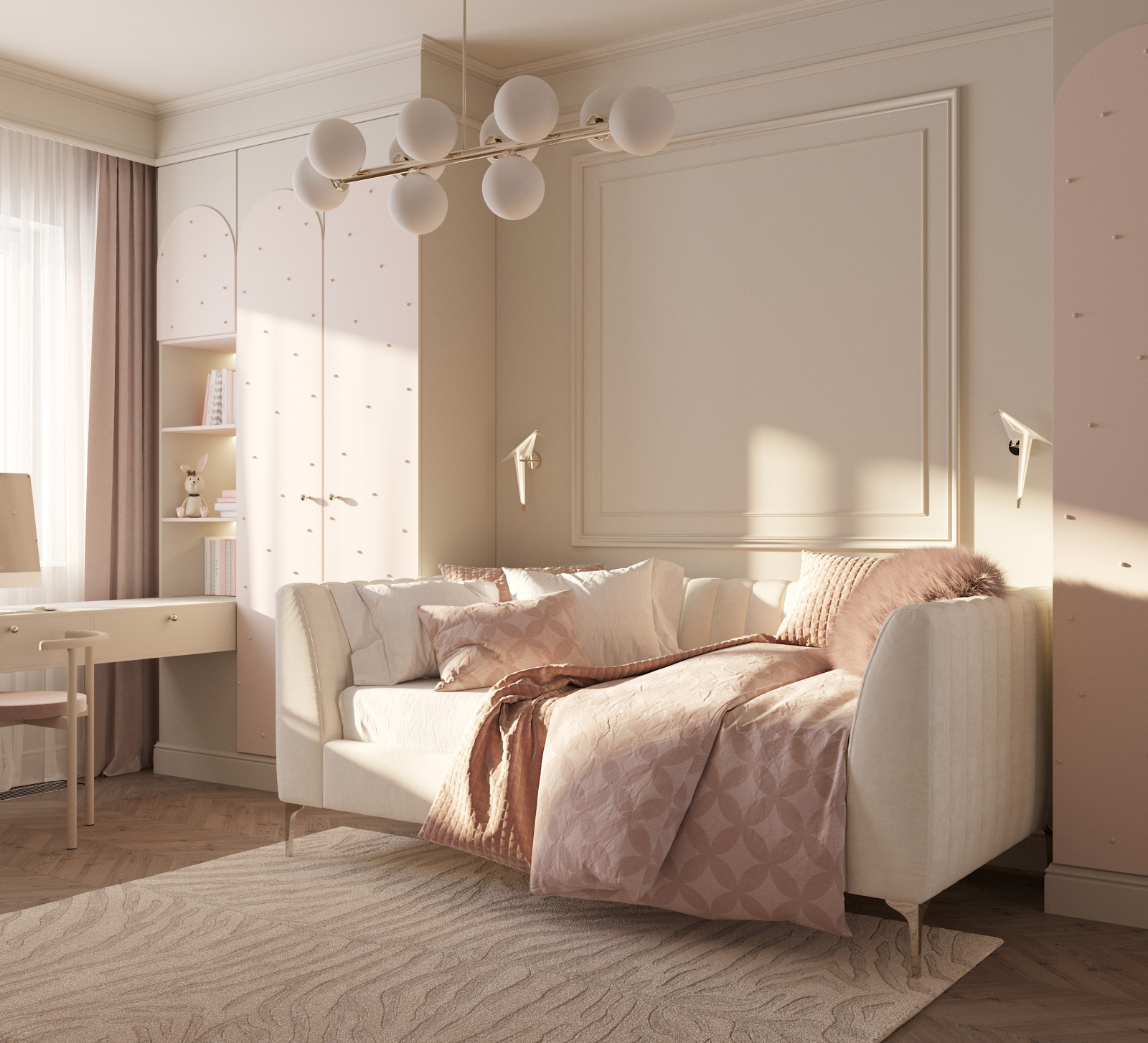 Обложка проекта: Комната для девочки-подростка, ЖК Микрогород "В лесу"