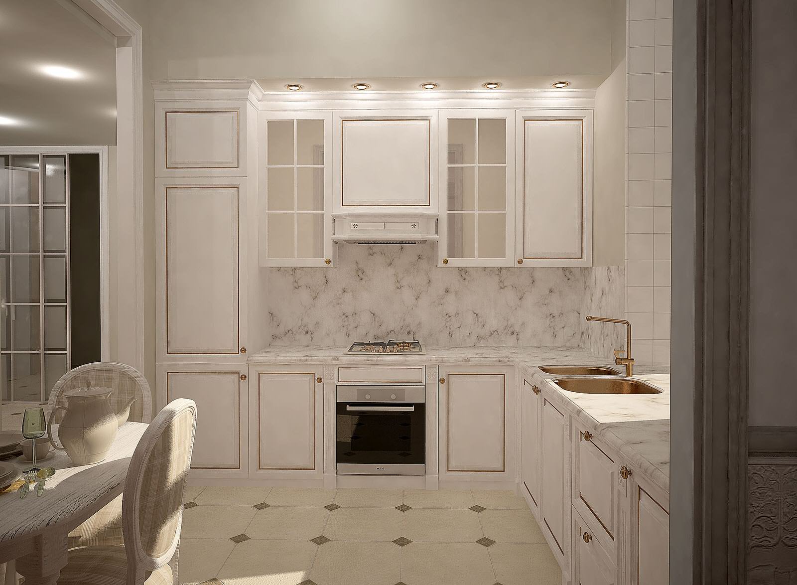 архитектурно-дизайнерский проект квартиры 104 кв.м с частичной перепланировкой