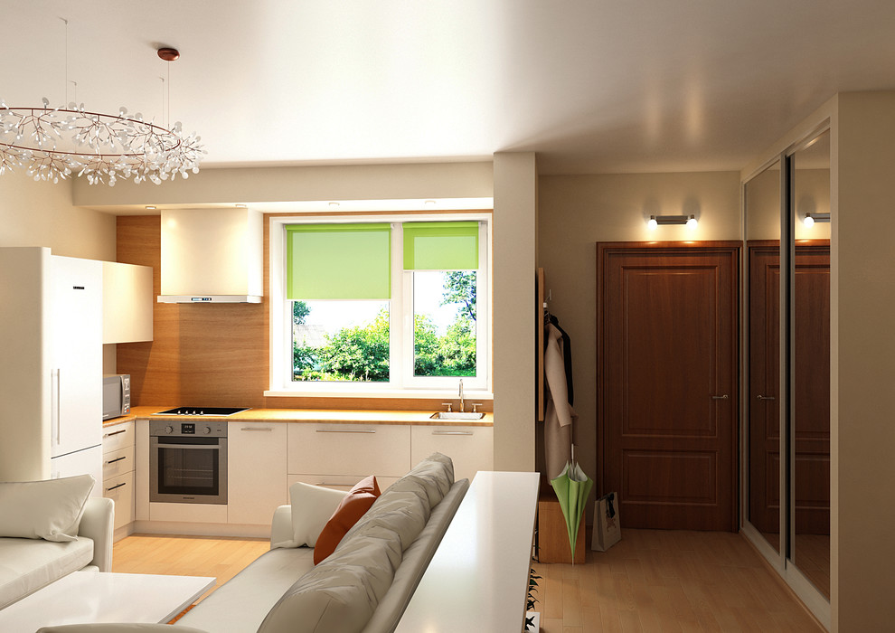 Обложка проекта: Гостиная с кухней для молодой семьи