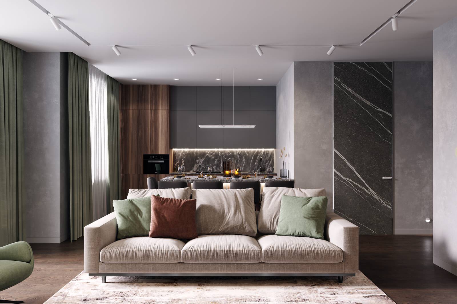 Обложка проекта: Квартира 110 кв. м. в современном стиле ЖК Red Side.