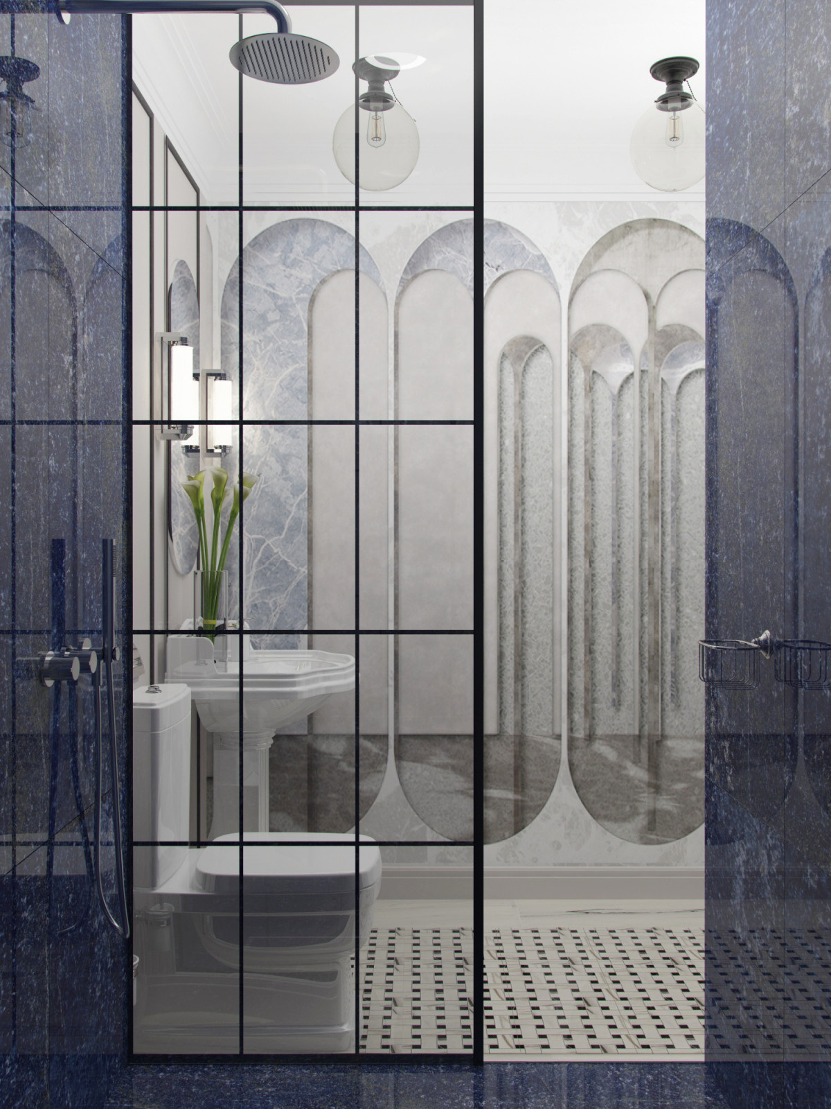 Обложка проекта: Квартира 50м², проект "Black&White"