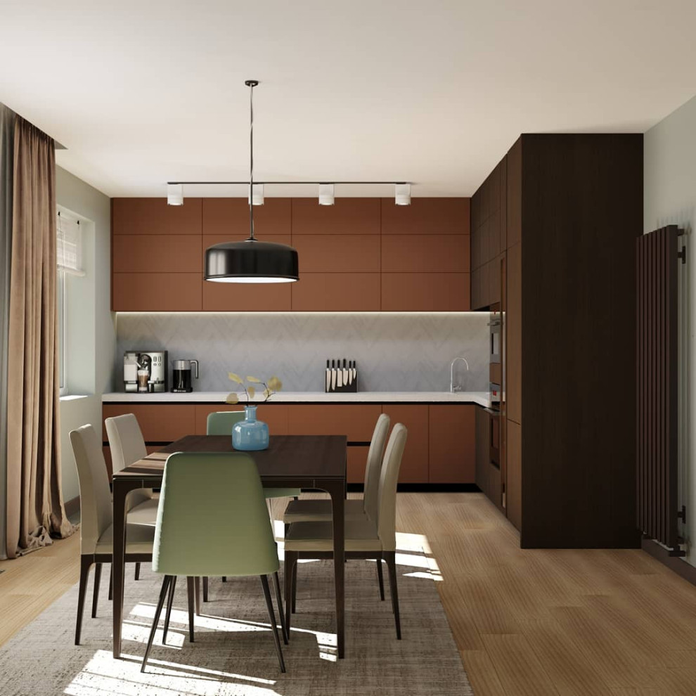 кухня гостиная в загородном доме