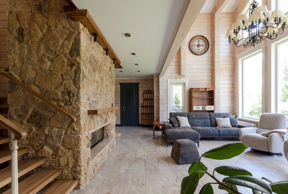 Интерьеры дома из клееного бруса