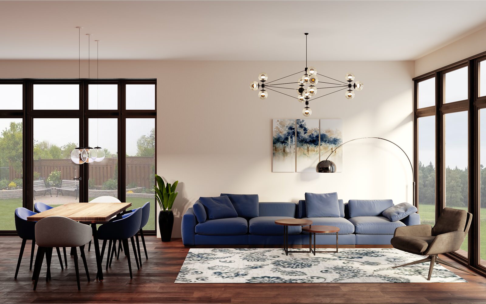 Интерьер частного дома 170 кв. метров