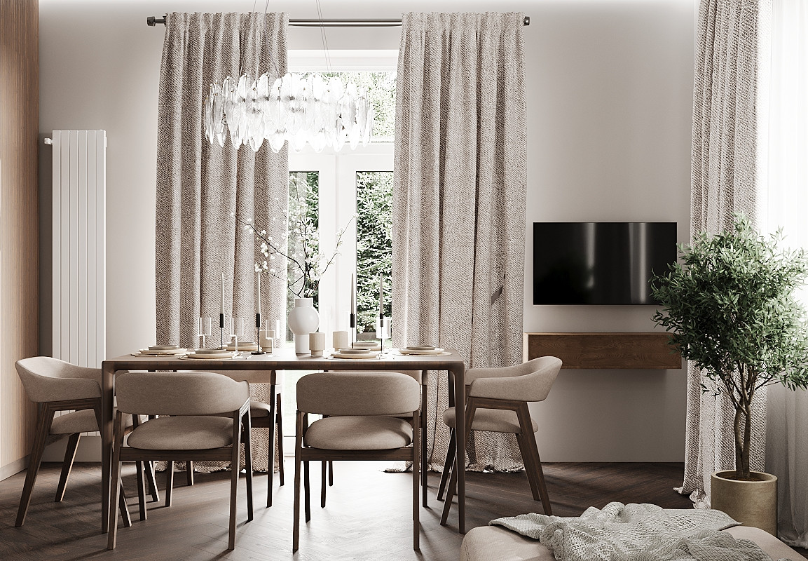 Кухня-гостиная в загородном доме