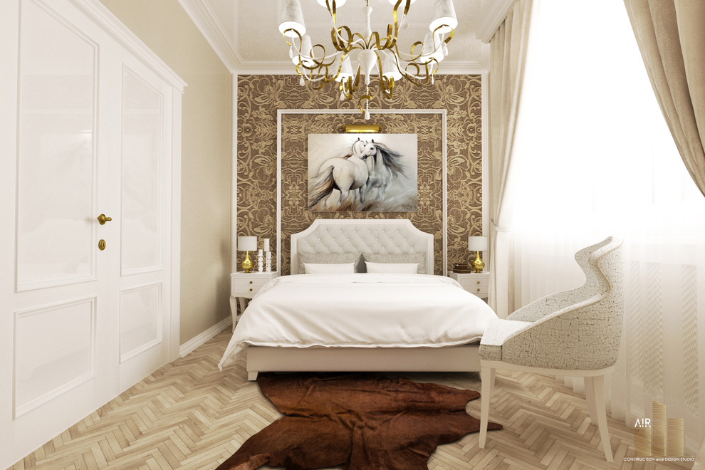 Обложка проекта: Визуализация интерьера спальни в классическом стиле