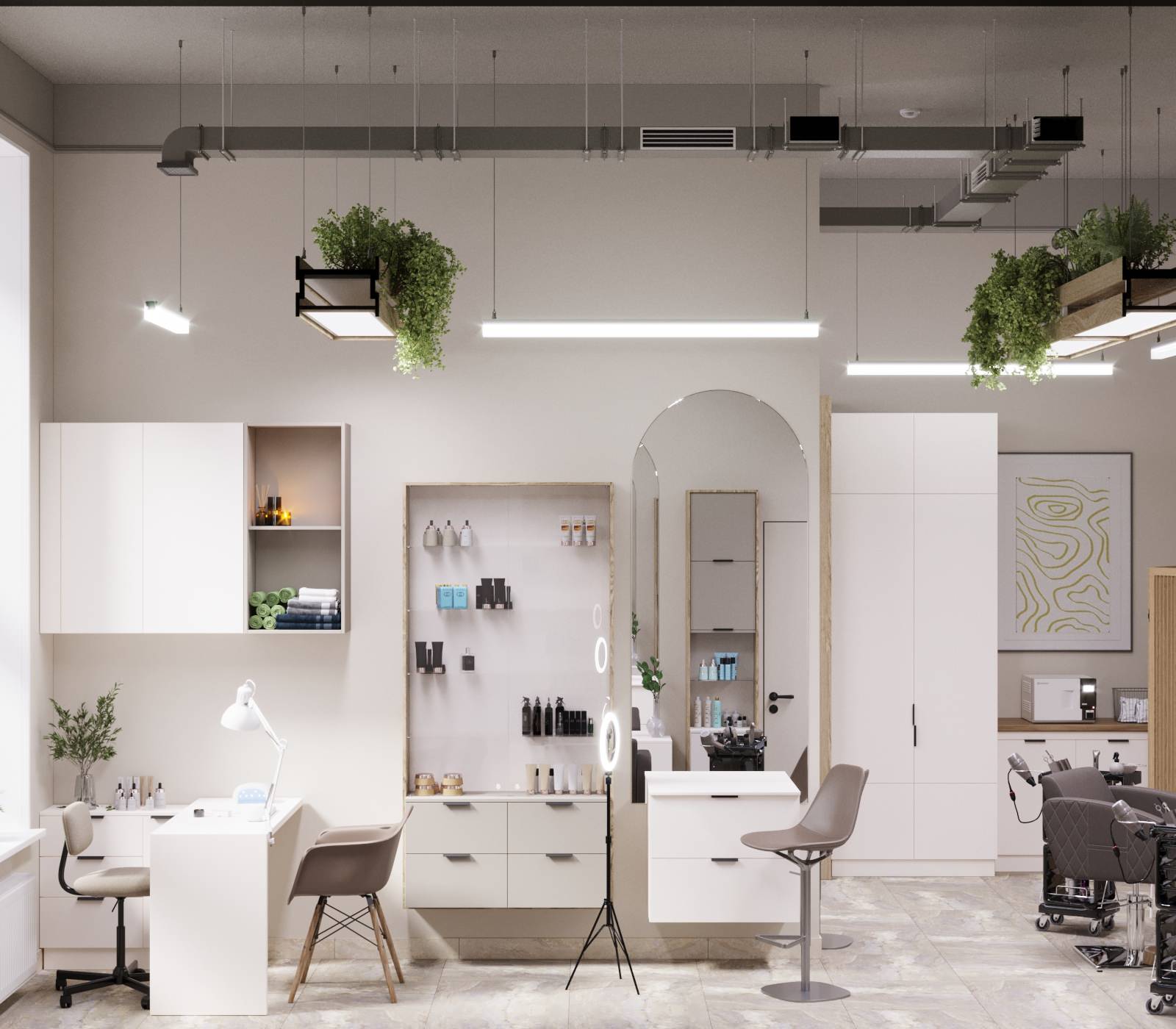 Обложка проекта: Салон красоты с потолками 5 метров. 2023г