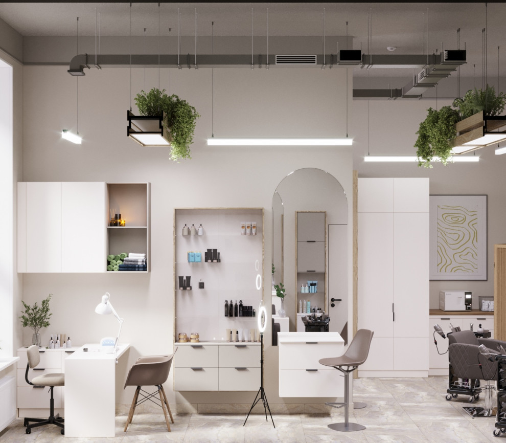 Обложка проекта: Салон красоты с потолками 5 метров. 2023г