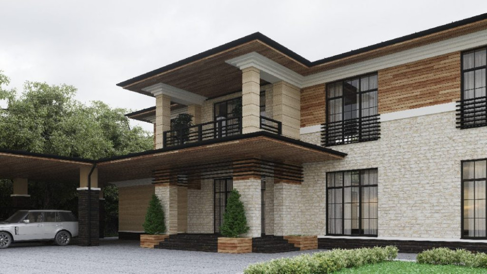 Проект дома в стиле Райта