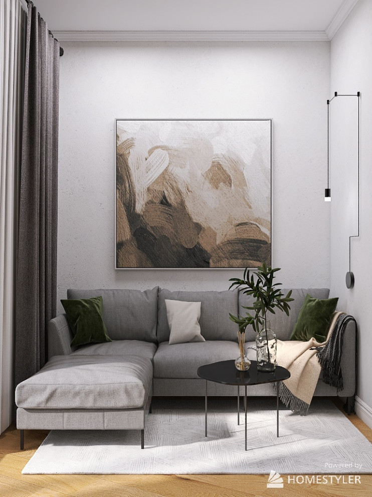 Обложка проекта: Двухкомнатная квартира, 35 кв.м.