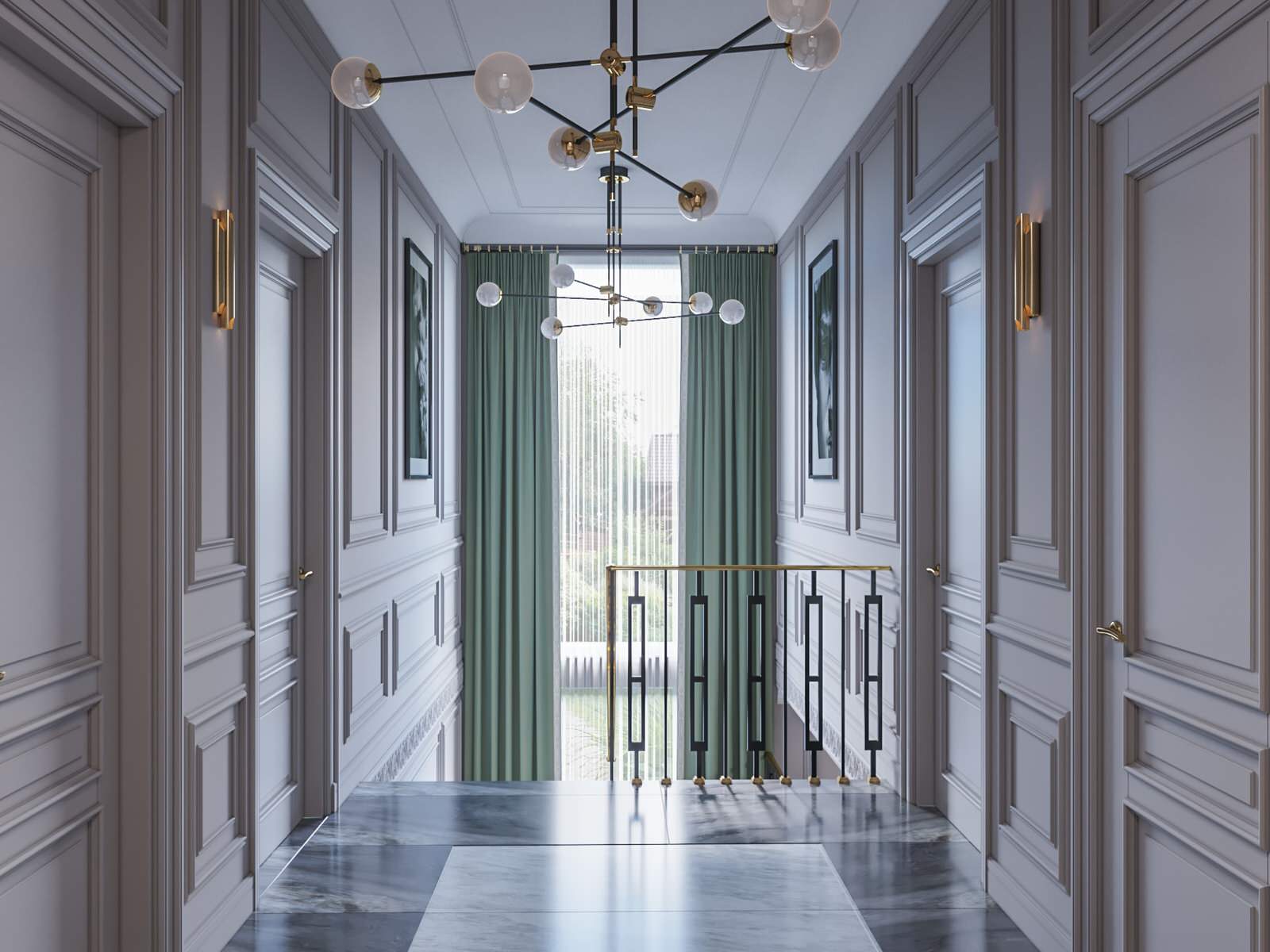 Дизайн коттеджа в неоклассическом стиле 260 кв.м. (2018 год)