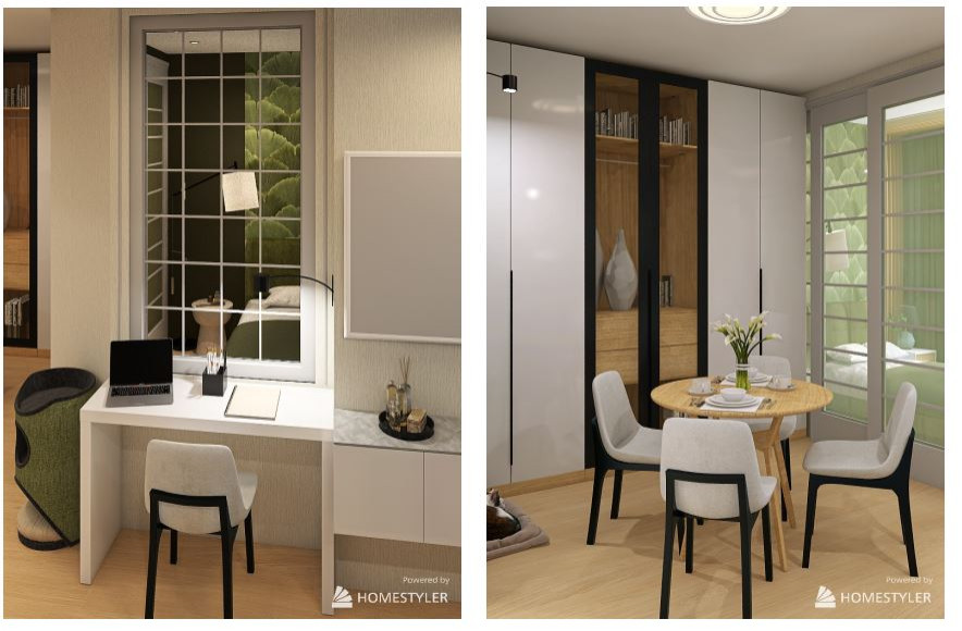 Проект квартиры 46,59 кв.м. (планировка, коллажи, 3D-визуализации)