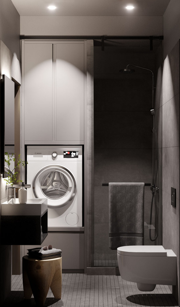 Лаконичный интерьер в элегантных оттенках серого и бежевого