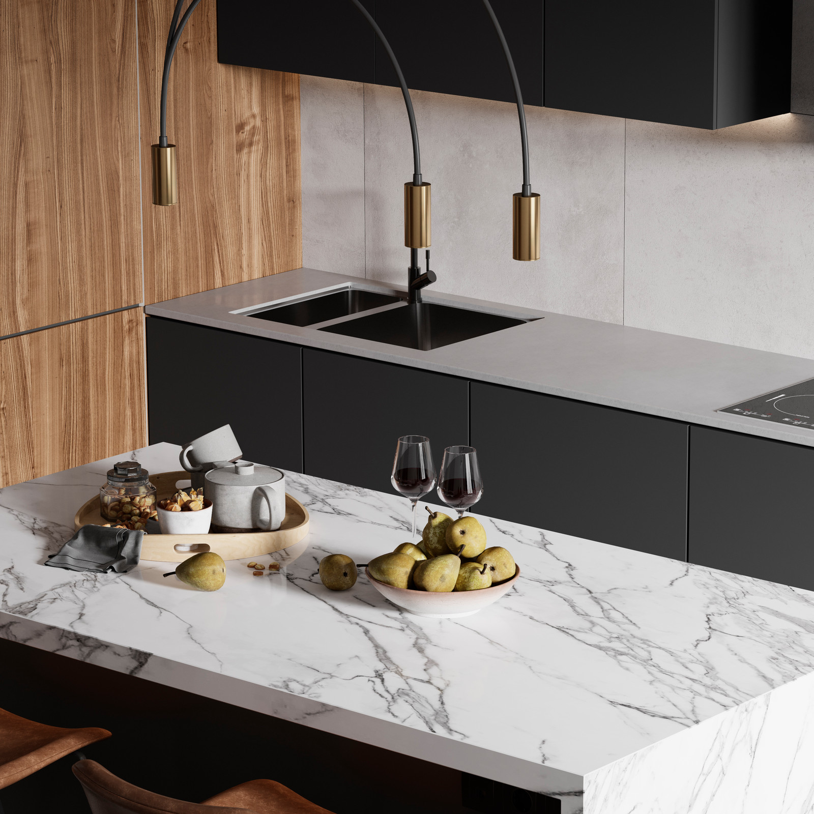 Кухня-столовая в частном доме г. Новороссийск