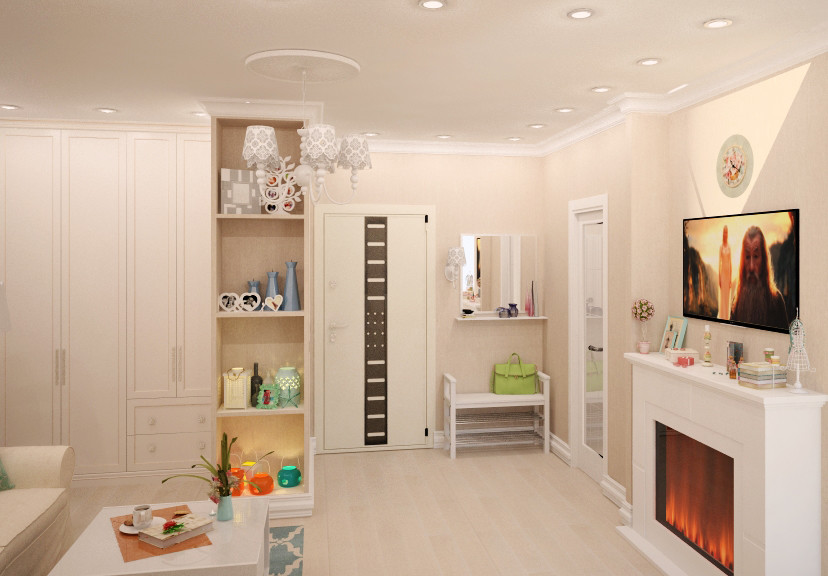 Дизайн однокомнатной квартиры 32,5 кв.м г.  Санкт-Петербург