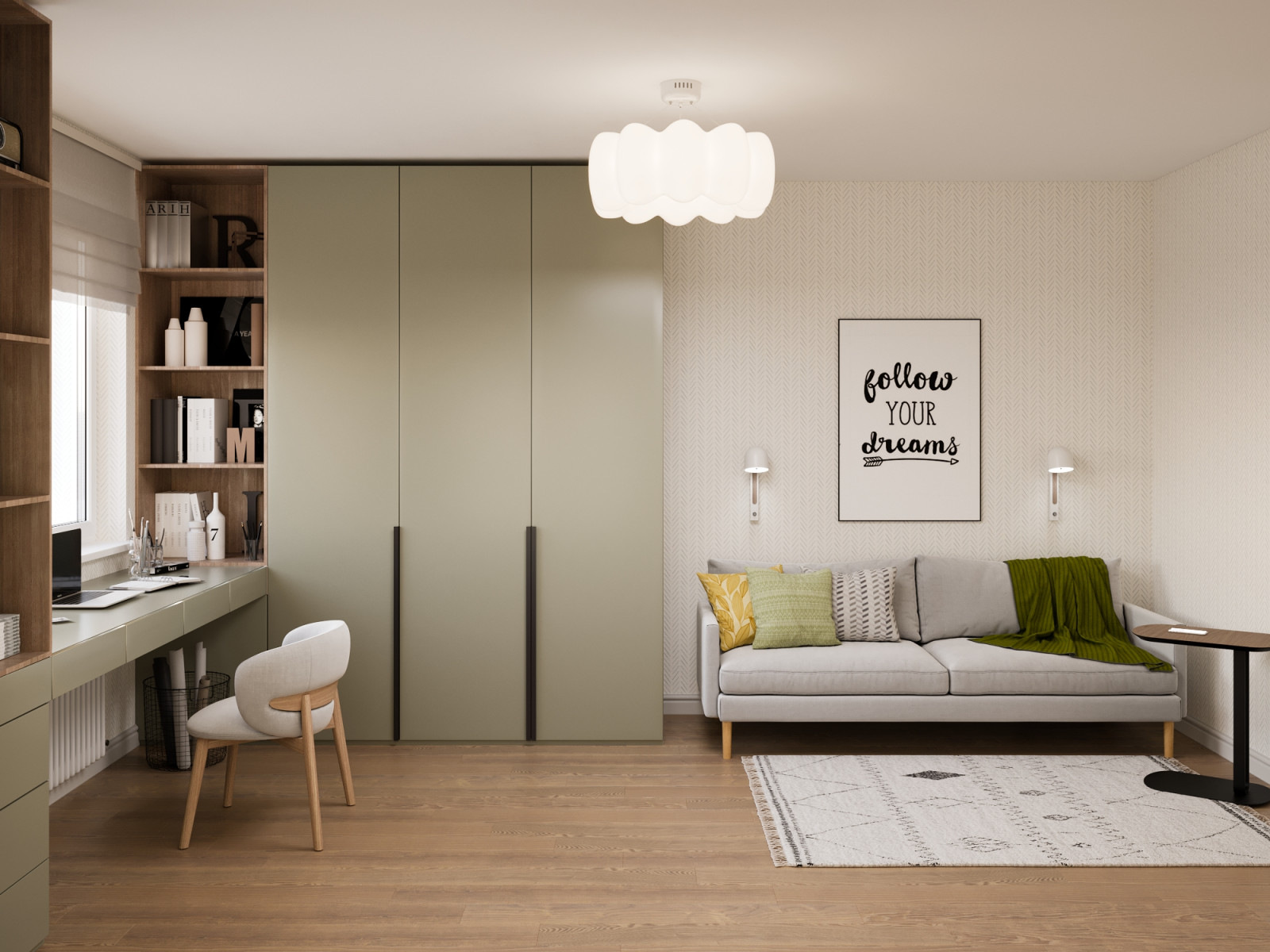 Крылатское, гостевая комната, детская комната, кабинет