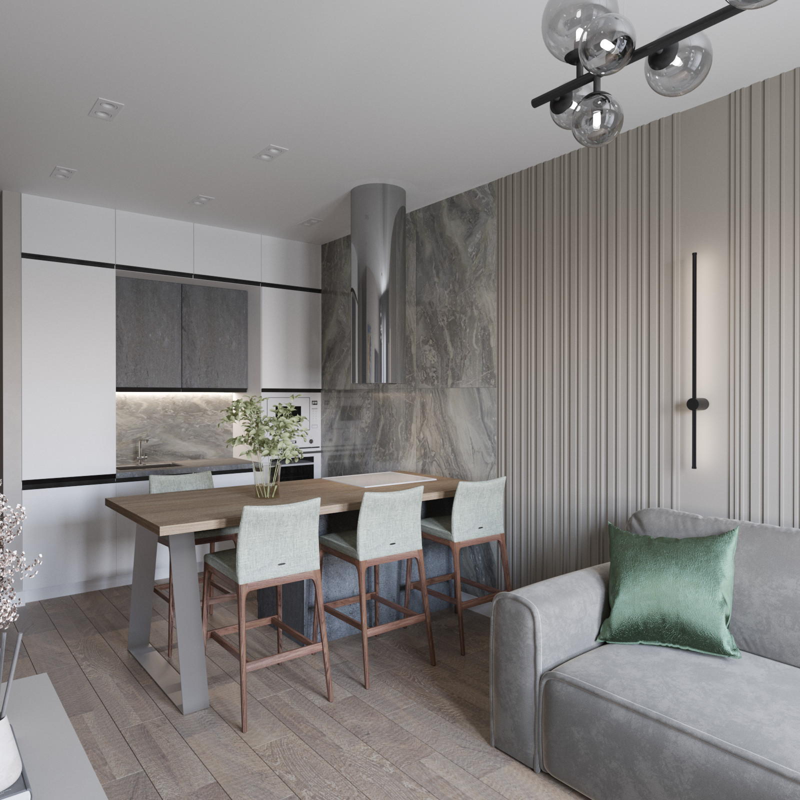 Кухня-гостиная. ЖК Большое Путилково