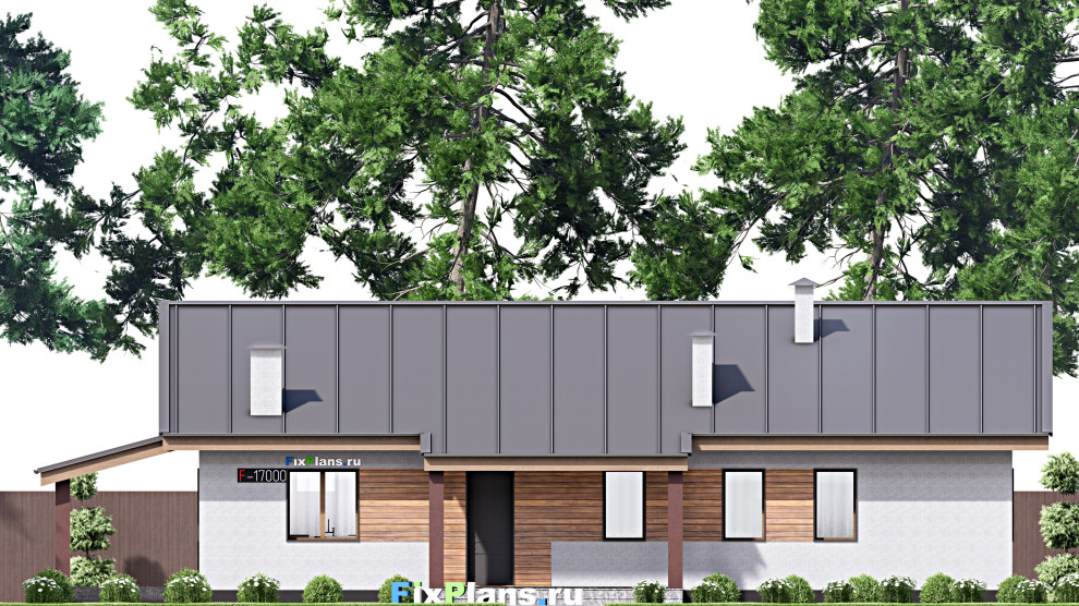 Проект одноэтажного дома 11х20м S163м2 F-17000