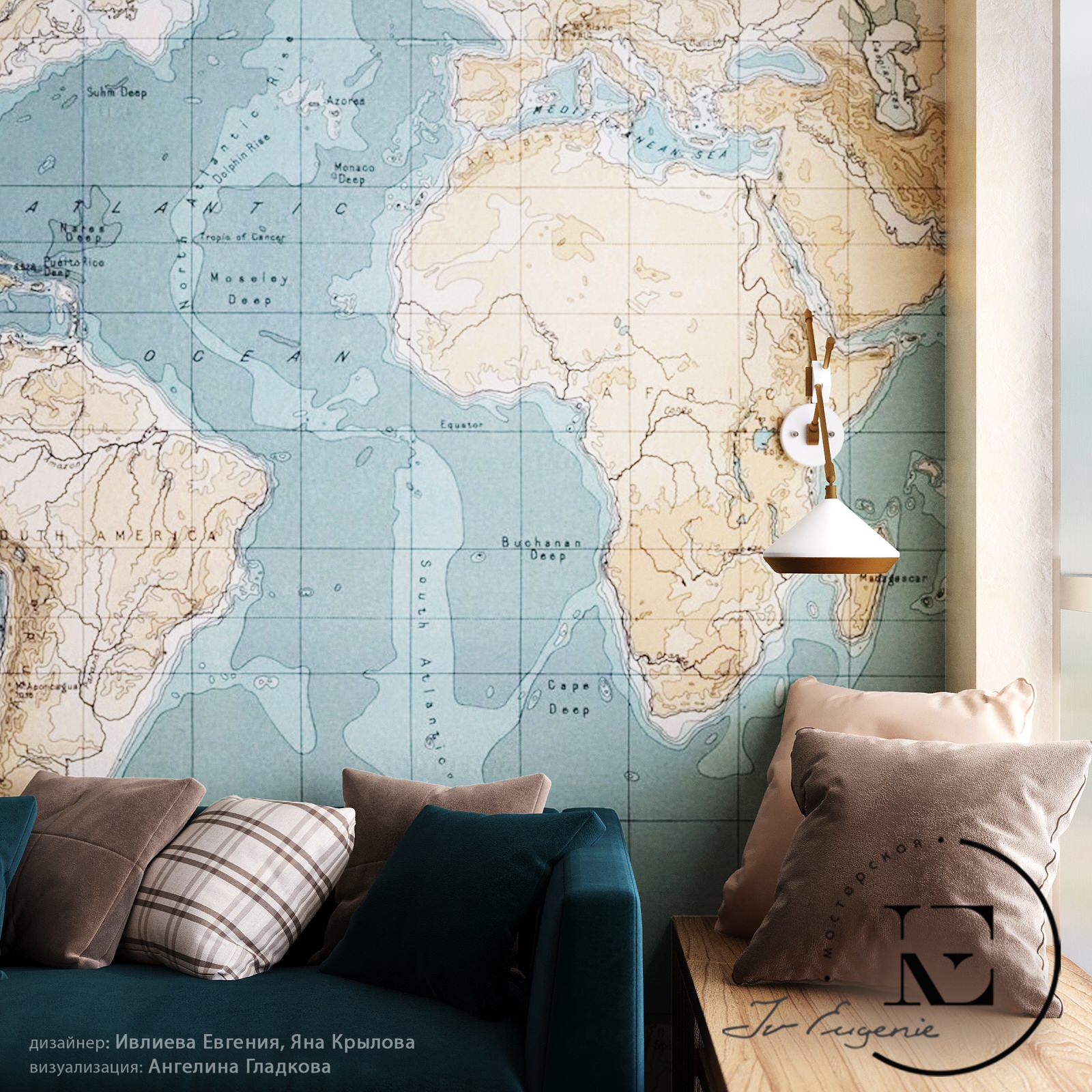 "Подводный мир" в московской квартире в стиле Soleray,