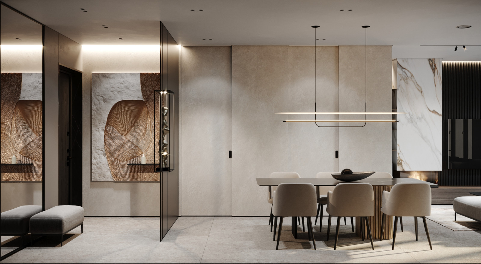 Дизайн интерьера трехкомнатной квартиры в ЖК Futurist