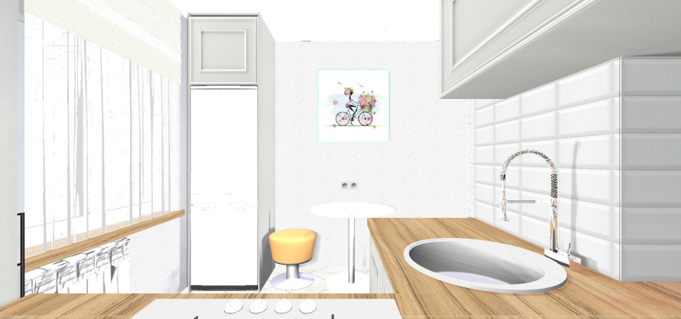 Маленькая кухня с нотками Прованса