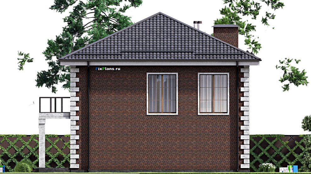 Проект двухэтажного дома 13х13 м S267м2 F-14723