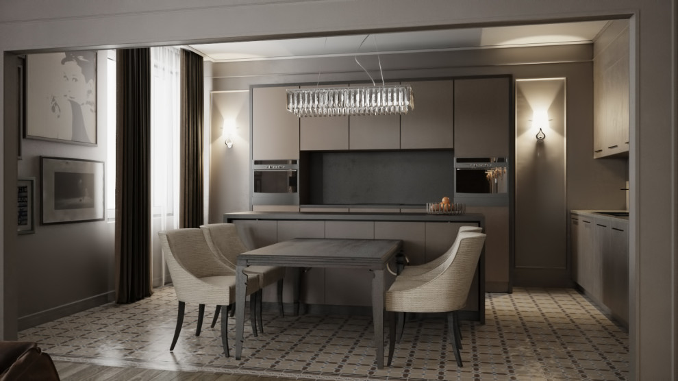 Квартира в сдержанной палитре