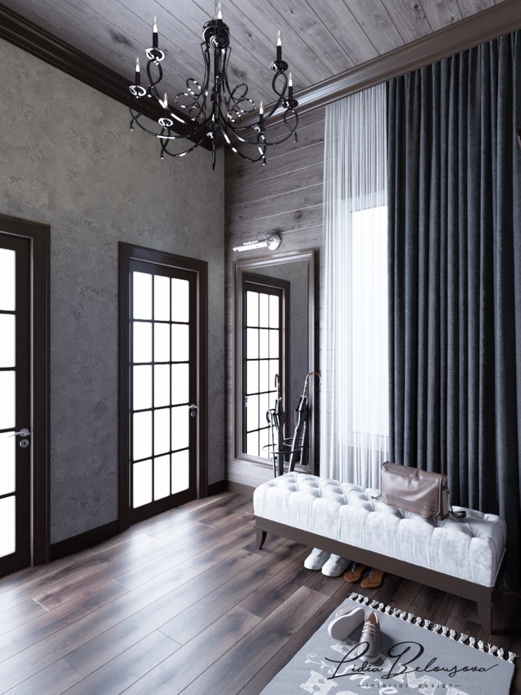 Обложка проекта: Прихожая в доме в стиле шале