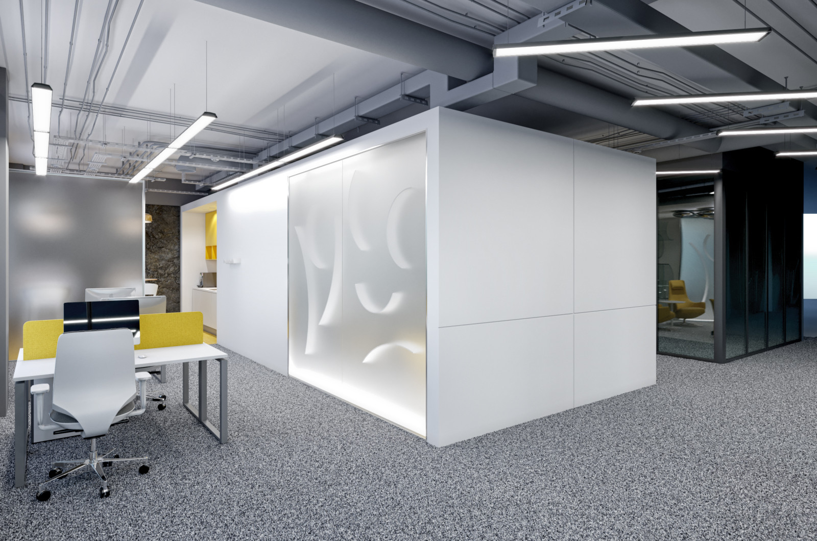 проект реконструкции офиса 60м2 арх.: Камнев М.В., Коляков С.С. 2020г.