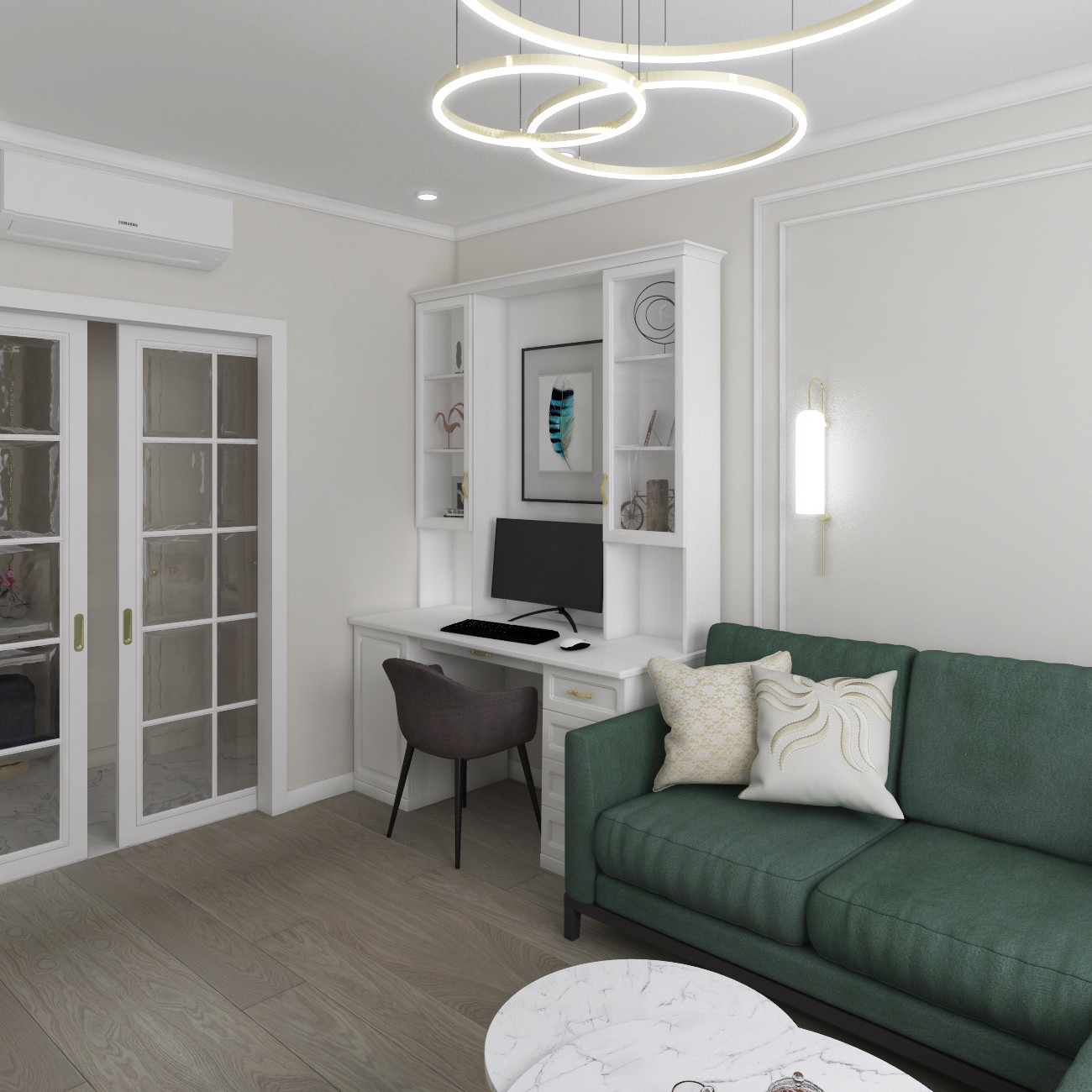 Дизайн квартиры "Золотая линия"