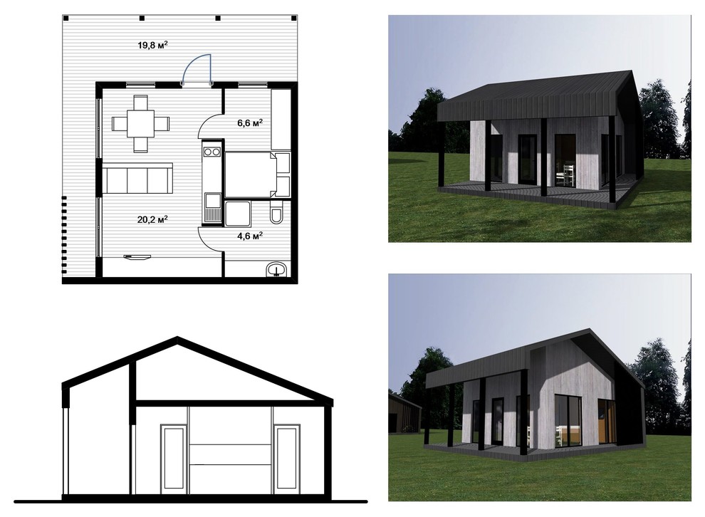 Обложка проекта: концепция модульного дома-бани